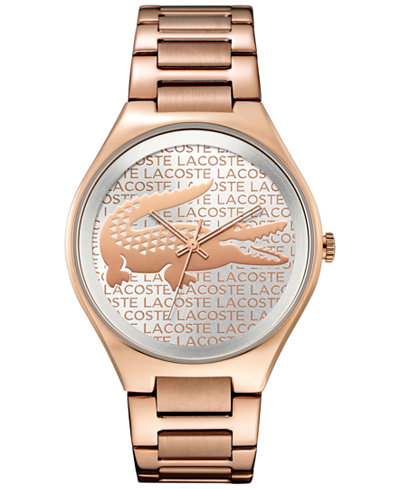 Lacoste Women's Valencia Rose Gold-Tone Ion-Plated Stainless Steel Bracelet Watch 38mm 2000929
