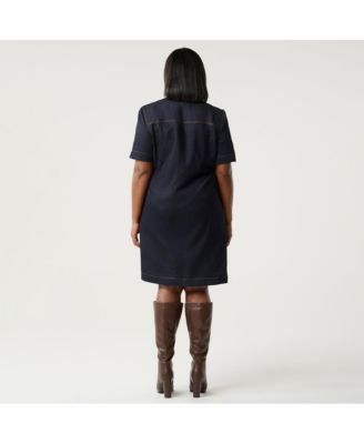 Plus Size Avia Denim Mini Dress