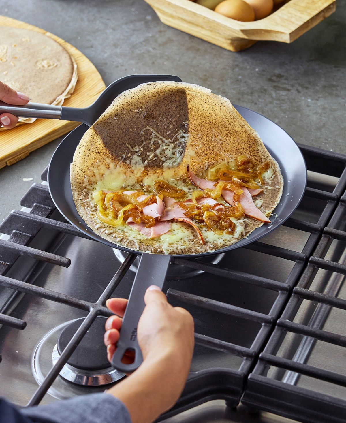 Greenpan Bobby Flay Carbon Steel 11" Crepe Pan In Black