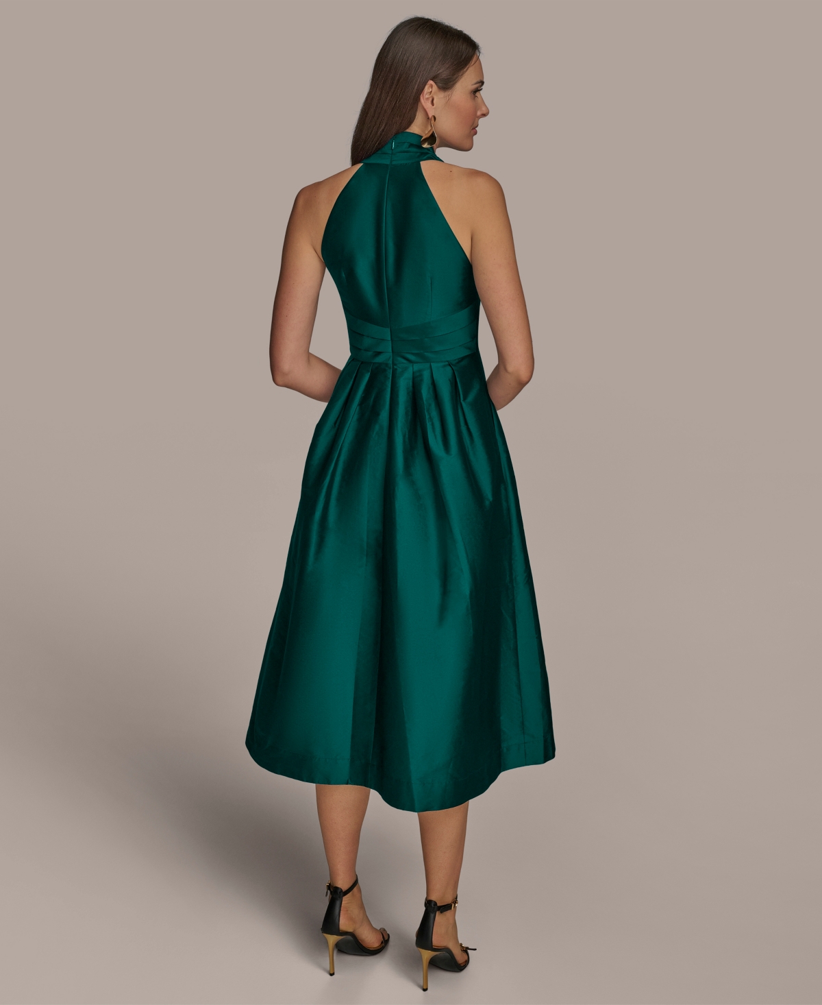 Donna Karan Women's A-line Halter Dress In Brown