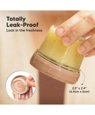 12pk Prep Baby Food Storage Containers, 4 oz Leak-Proof, BPA Free Glass Baby Food Jars for Feeding