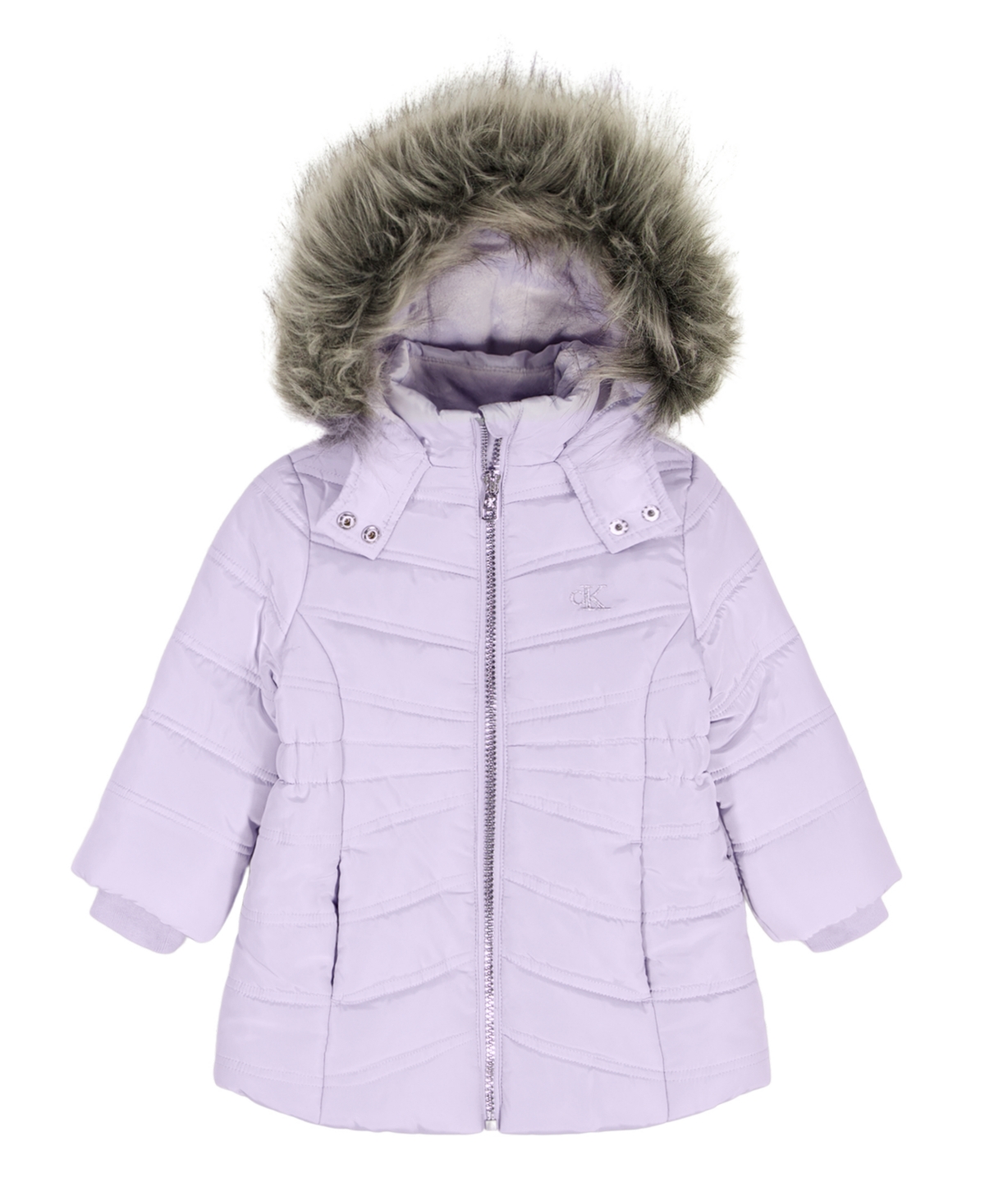 Calvin Klein Baby Girls Aerial Zip-front Jacket In Purple