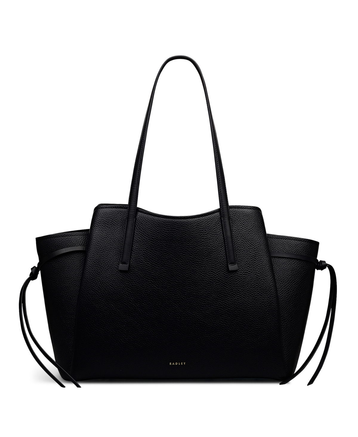 Radley London Blake Gardens Large Leather Ziptop Tote Bag In Black