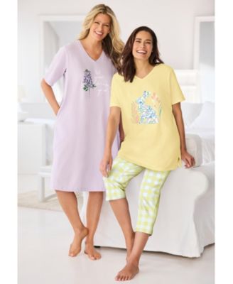 Plus Size Only Necessities Capri Pajamas