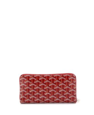 Matignon Zip Wallet Coated Canvas with Leather