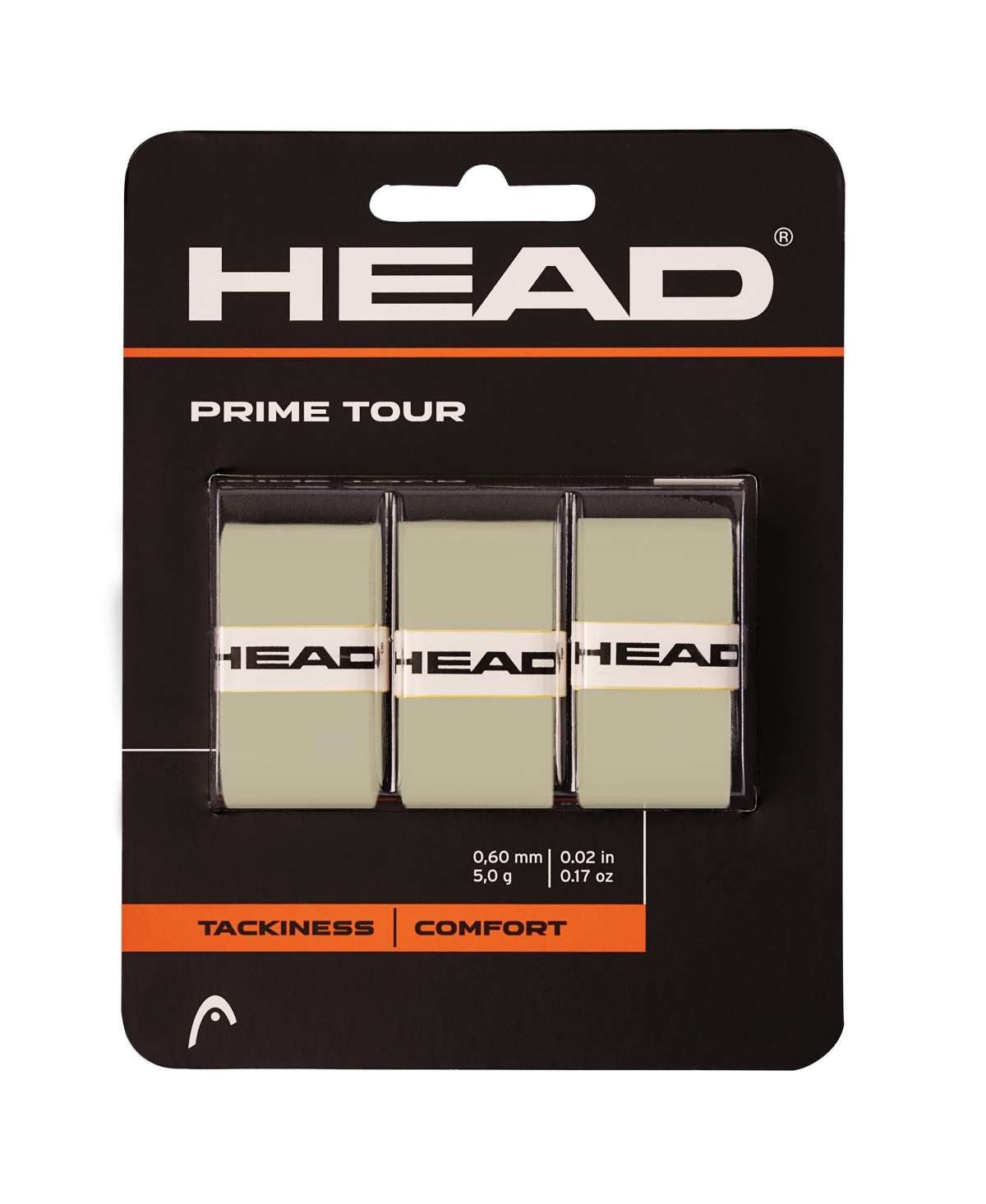 Head Prime Tour 3 Pack Grey Overgrip - Grey