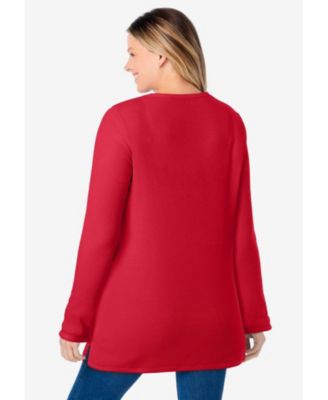 Plus Size Within Ultra Soft Waffle Thermal Sweatshirt