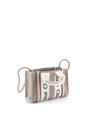 Mini Woody Convertible Tote Canvas with Leather