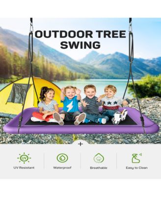 Tree Swing for Kids and Adults, 60" Waterproof Rectangle Platform Swing, 700lbs Heavy Duty with Adjustable Straps