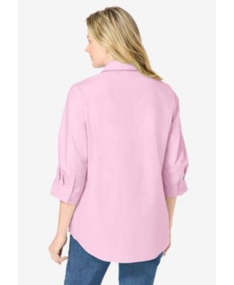 Plus Size Within Perfect Three Quarter Sleeve Shirt