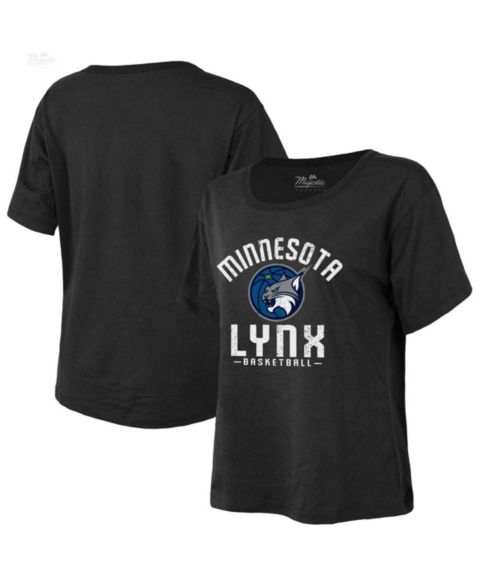 Женская футболка Majestic Black Minnesota Lynx The Edge Premium Boxy