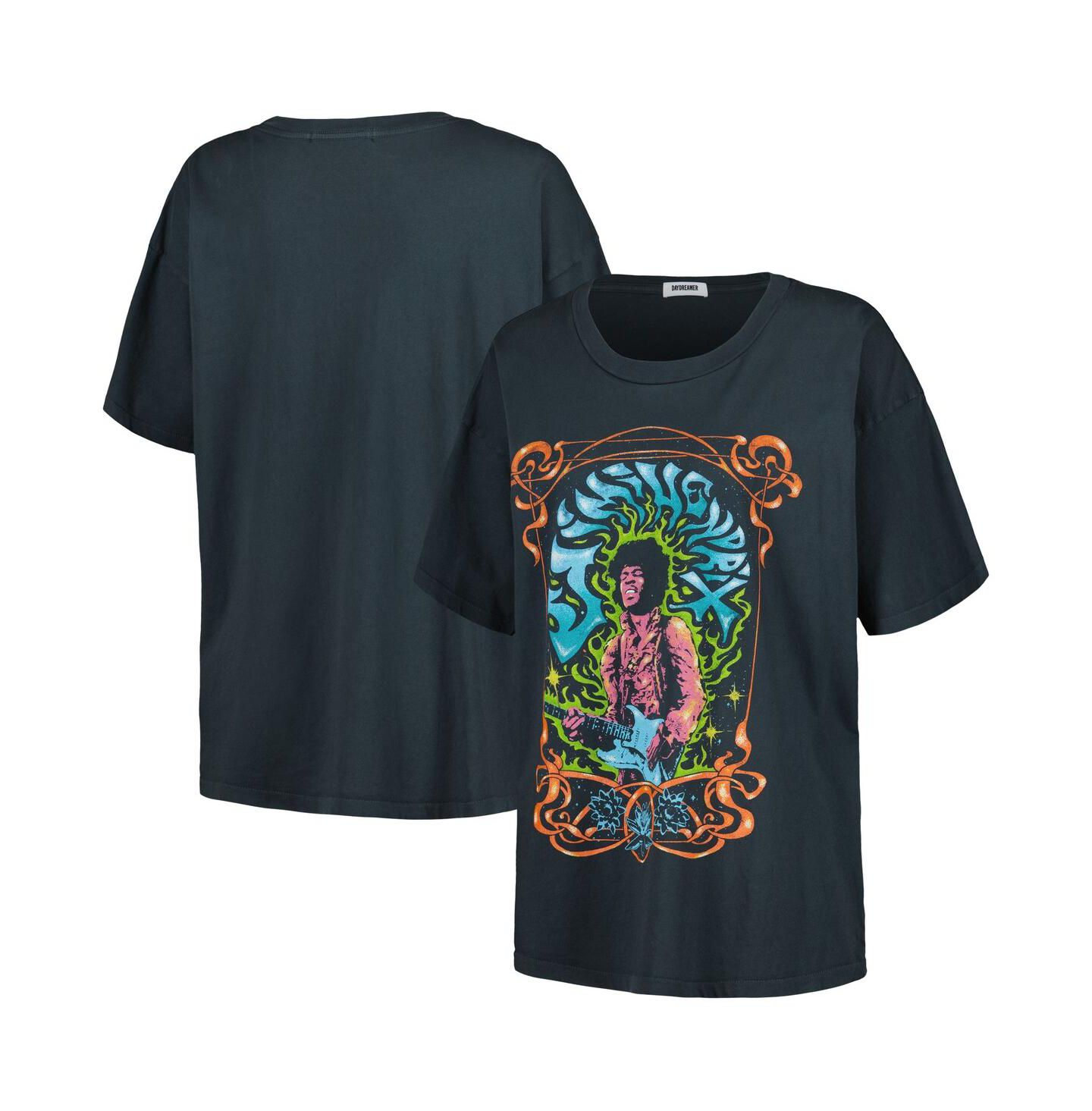 Женская футболка Daydreamer Charcoal Jimi Hendrix Psychedelic Nouveau — фото 1