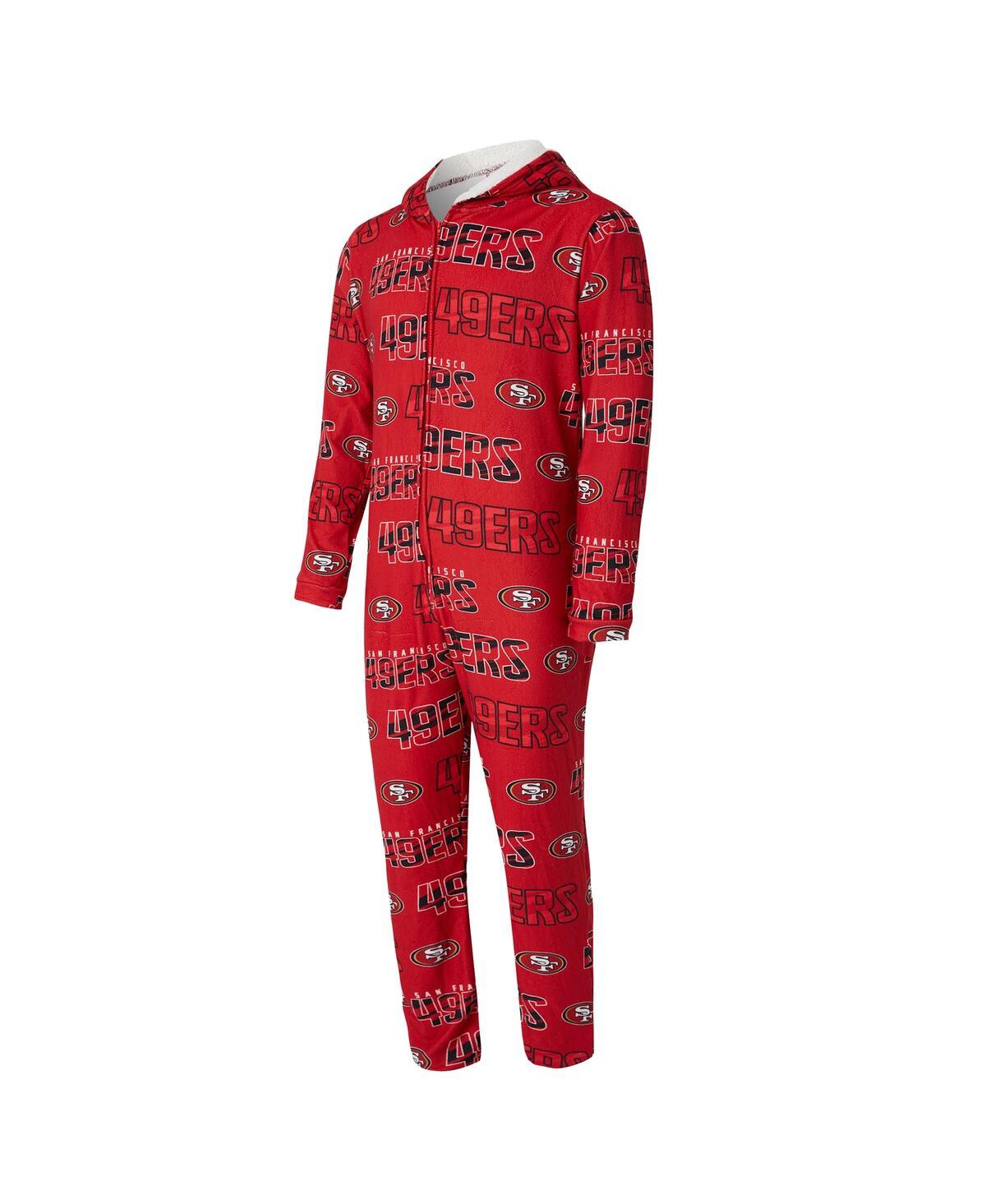 Concepts Sport Concept Sport Men's Scarlet San Francisco 49ers Shuffle All-over-print Microfleece Full-zip Union Su In Red