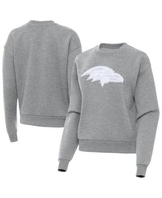 Women's Heather Gray Baltimore Ravens Victory Pullover Sweatshirt