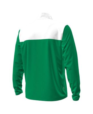 Men's Green/White Notre Dame Fighting Irish Green Blocked Quarter-Zip Pullover