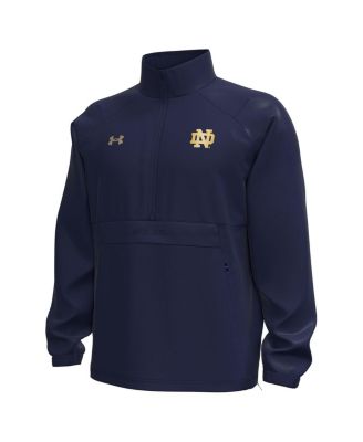 Men's Navy Notre Dame Fighting Irish Unstoppable Woven Anorak Half-Zip Jacket