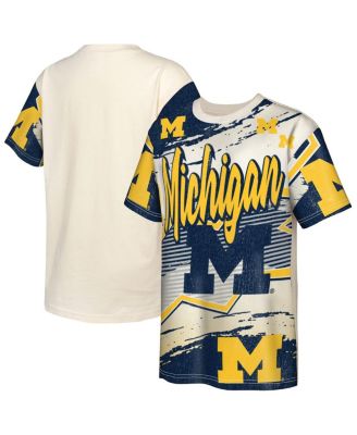 Outerstuff - Big Boys and Girls Cream Michigan Wolverines Make Noise T-Shirt