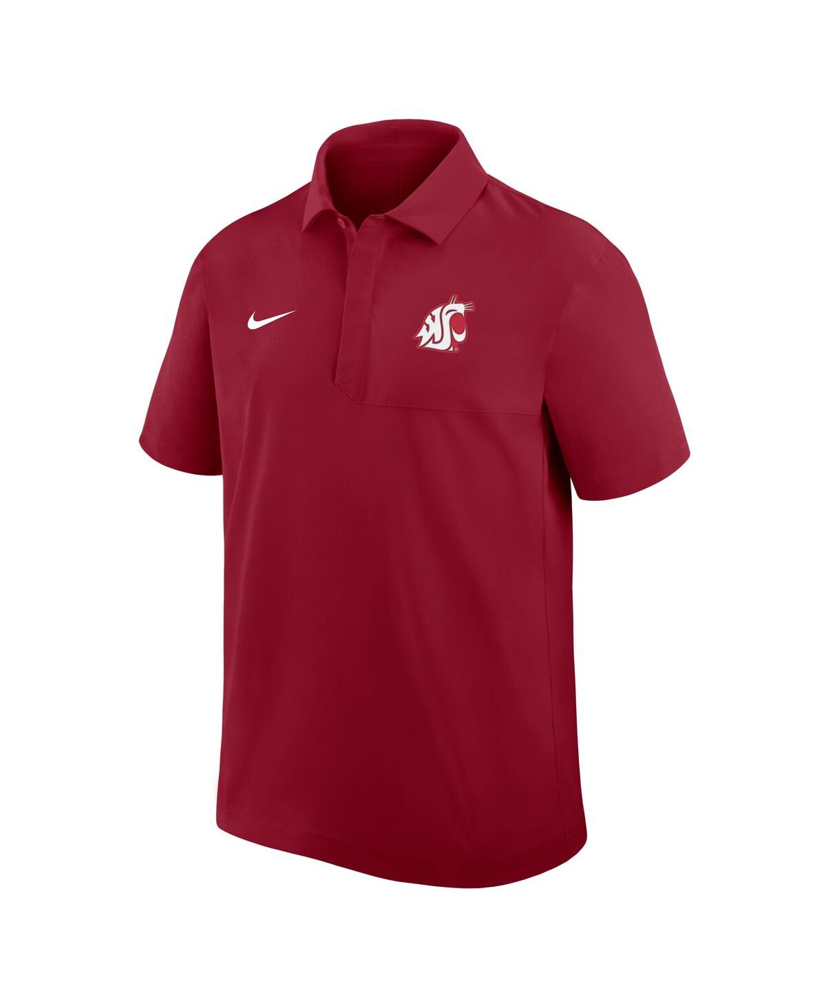 Nike Crimson Washington State Cougars Victory Solid Performance Polo In Brown