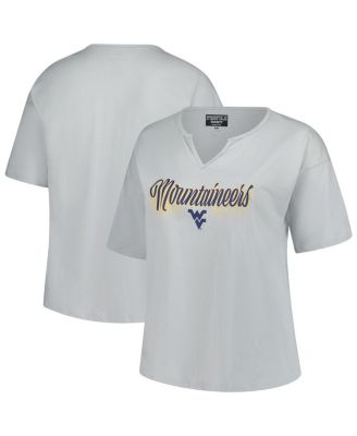 Fanatics - Women's Gray West Virginia Mountaineers Plus Size Winning Gear Notch Neck T-Shirt