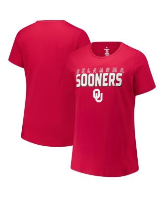 Fanatics - Women's Crimson Oklahoma Sooners Plus Size Lean Scoop Neck T-Shirt