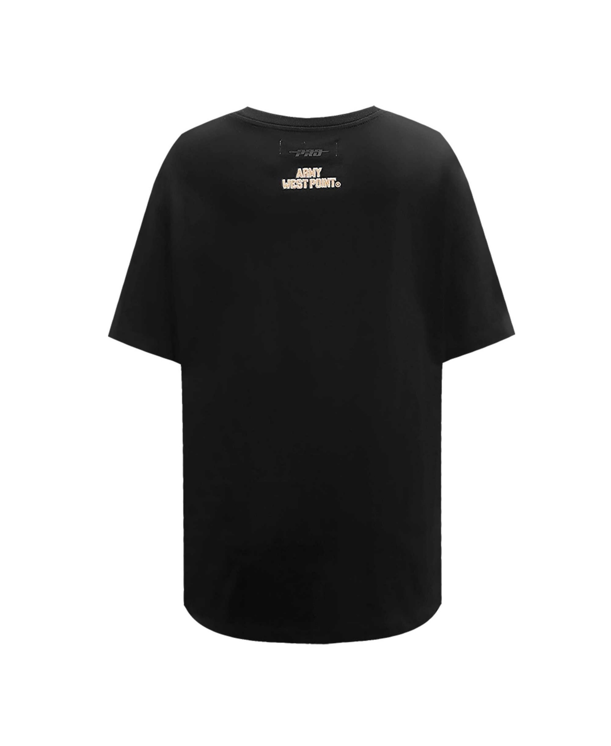 Pro Standard Women's Black Army Black Knights Script Tail Oversized Boyfriend T-shirt In Black