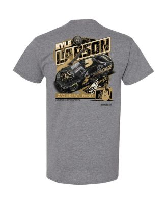 Men's Heather Gray Kyle Larson Zac Brown Band 2025 Chevrolet Camaro T-Shirt