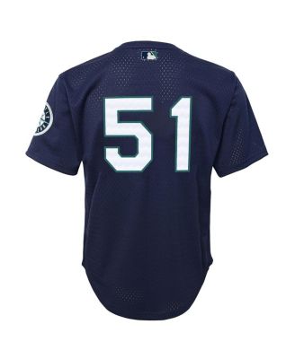 Big Boys and Girls Ichiro Suzuki Navy Seattle Mariners Cooperstown Collection&nbsp;Mesh Batting Practice Jersey
