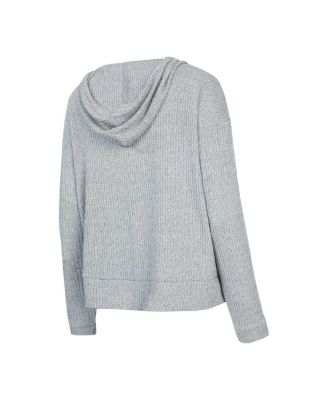 Concept Sport Women's Grey Iowa Hawkeyes Juniper Soft Modest Cropped Long Sleeve Hoodie Top