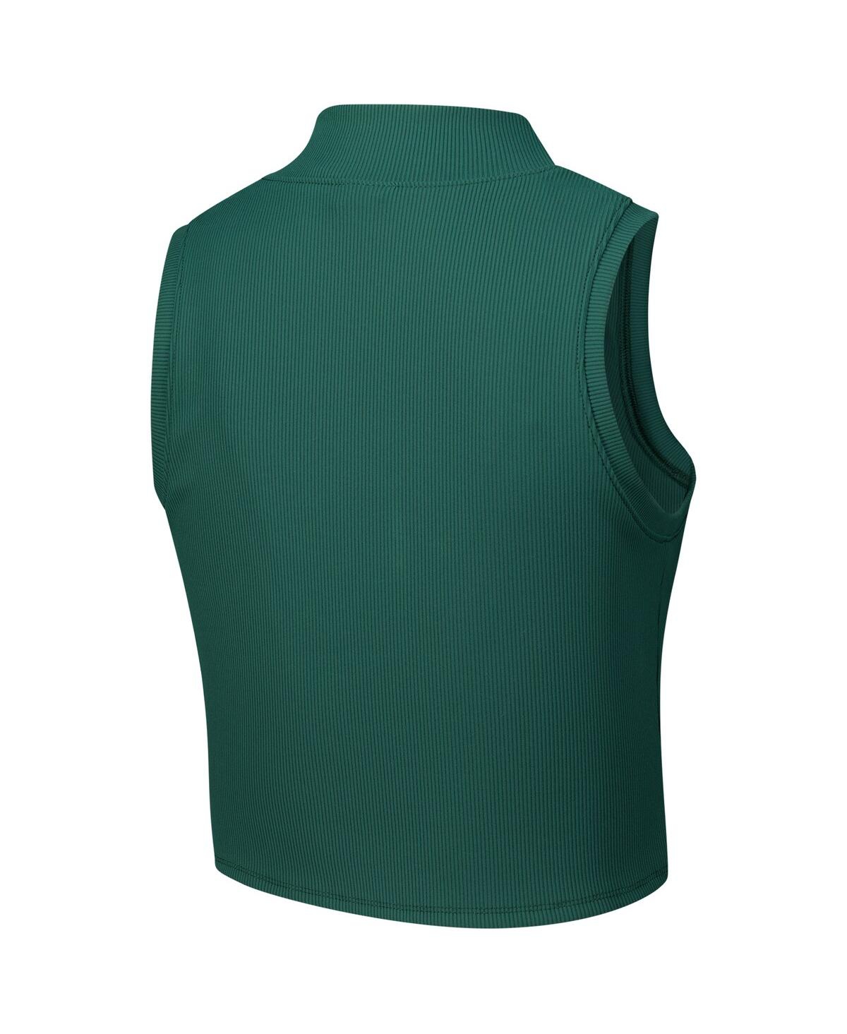 Zoozatz Women's Green Michigan State Spartans Cropped Tank Top In Green