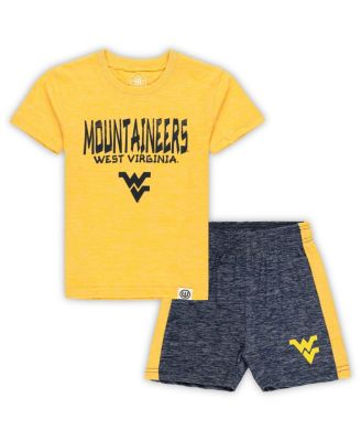 Wes & Willy - Toddler 2-Piece West Virginia Mountaineers Cloudy Yarn T-Shirt and Shorts Set
