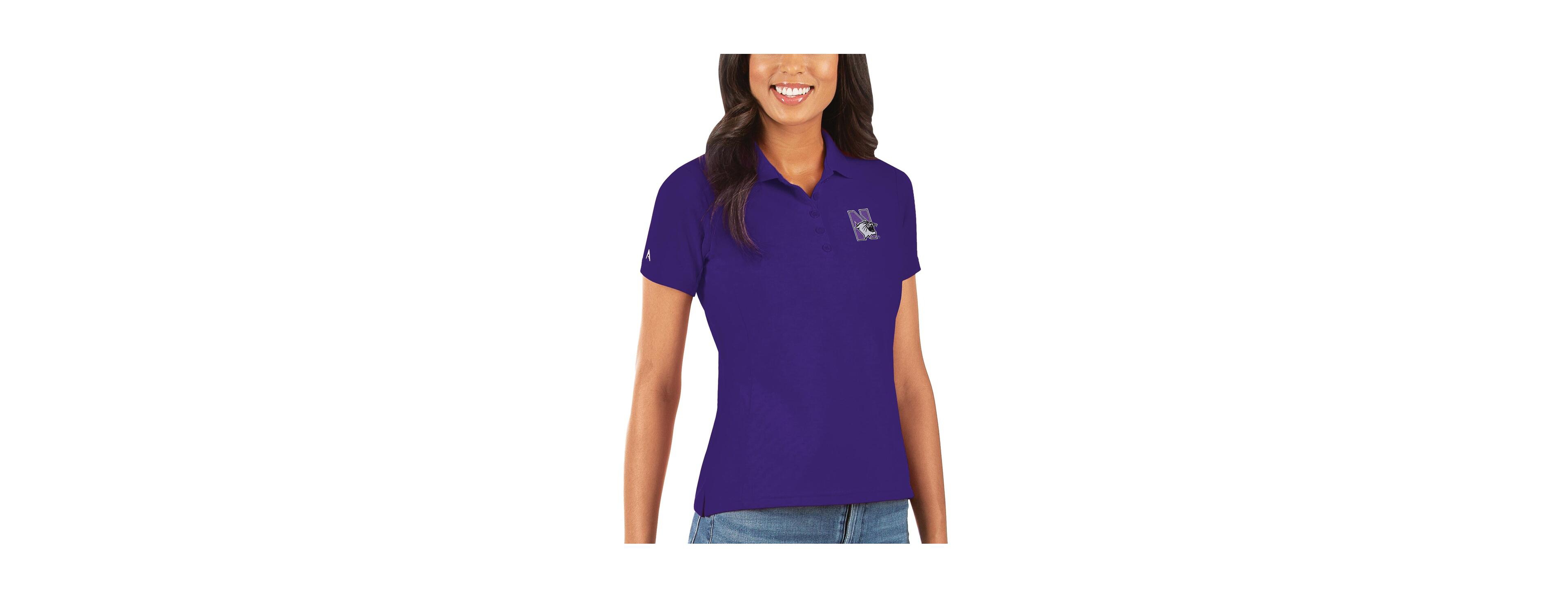Antigua Women's Purple Northwestern Wildcats Legacy Pique Polo Shirt