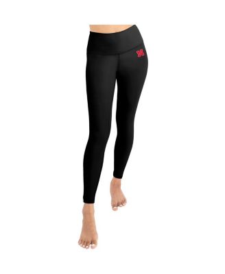 Women's Black Nebraska Huskers Buttery Soft Midi Bra and Leggings Set