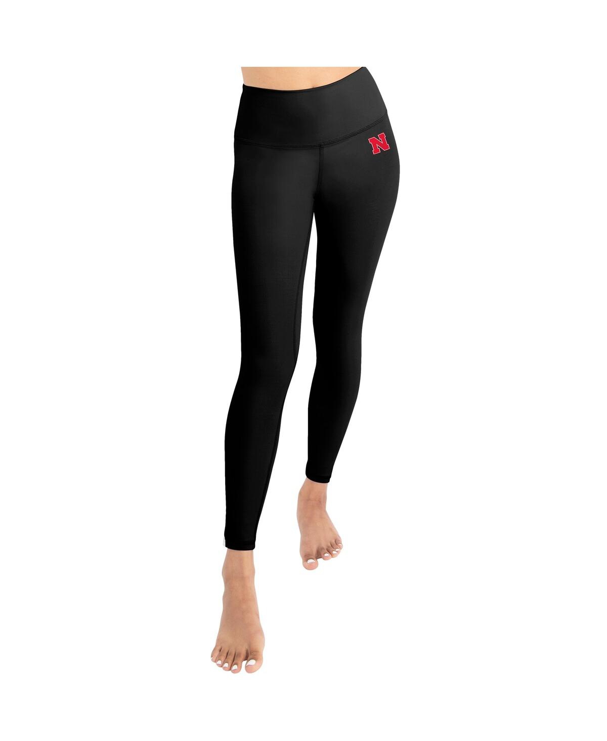 Kadi Brand Women's Black Nebraska Huskers Buttery Soft Midi Bra And Leggings Set In Black