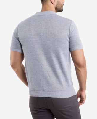 Men's Button Down Short Sleeve Sweater