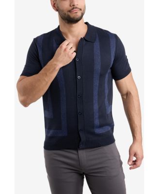 Men's Button Down Short Sleeve Sweater