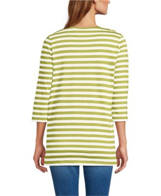 Women's Petite 3/4 Sleeve Cotton Supima Tunic