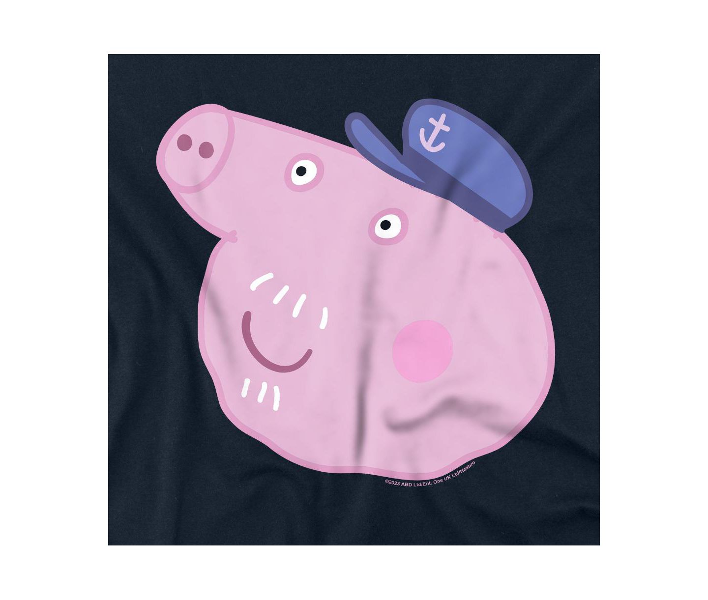 Мужская футболка Hasbro+ Big & Tall Peppa Pig Grandpa Pig Face, цвет: Тёмно-синий — фото 2