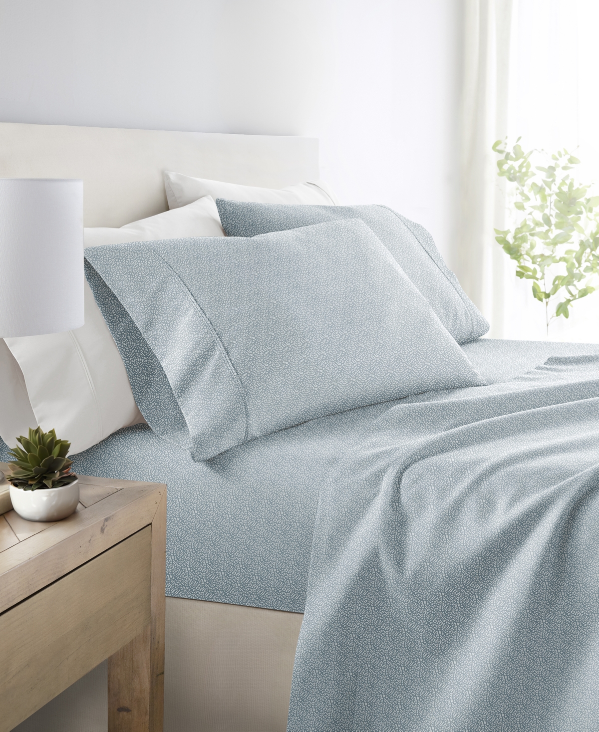 Ienjoy Home Delicate Details 4-p.c. Sheet Set, King In Blue