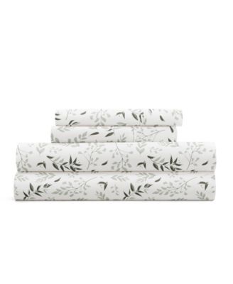 Delicate Blossoms 4-P.c. Sheet Set, Full