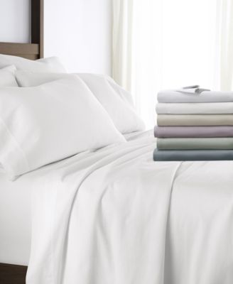 Long Staple 300-Thread Count Cotton Solid 4-Pc. Sheet Set, Queen