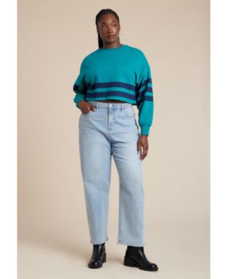 Women's Plus Size Boxy Cropped Sweatshirt