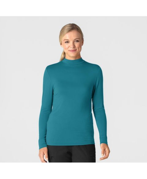 Женская футболка Wink Layers Long Sleeve Mock Neck Silky, цвет: Синий