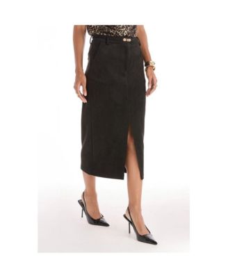Women's Kendra Sueded Midi Skirt