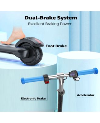 Kids' Electric Scooter with LED Display, 150W High-Power Motor, Dual Brake System, Adjustable Height & Speed