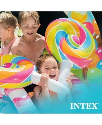 9ft x 6ft x 51in Kids Inflatable Candy Zone Play Center Pool w/ Waterslide