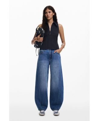 Women's Baggy jeans with seams