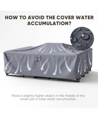 High-Quality 600D Oxford Fabric Outdoor Furniture Cover With Handles And Storage Bag Gray/Brown and Beige