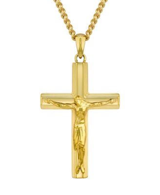 Vincero Men's Crucifix Pendant Necklace in Stainless Steel, 24 - Gold