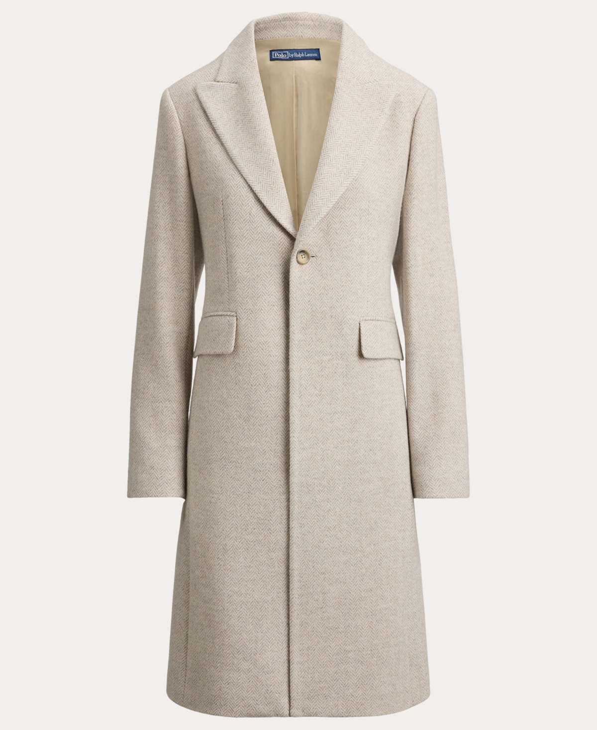 Polo Ralph Lauren Women's Herringbone Peak Lapel Coat In Brown