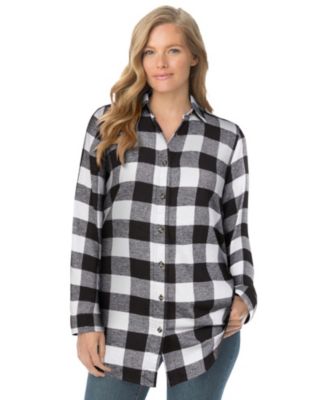 Plus Size Classic Flannel Shirt